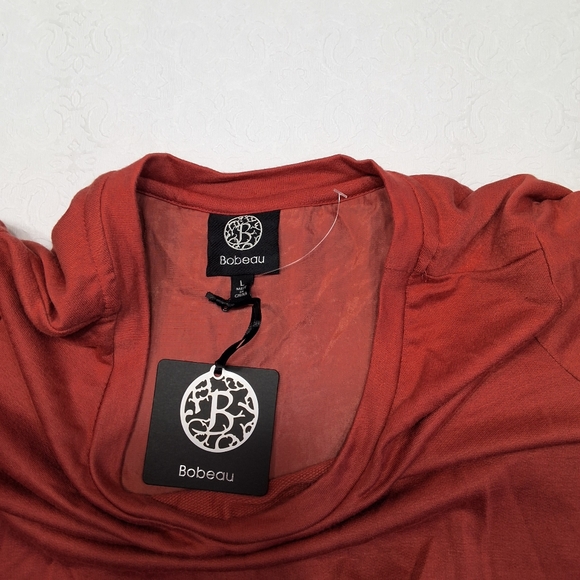 Bobeau Women's Satin Blouse Long Sleeeves Size - Picture 11 of 12